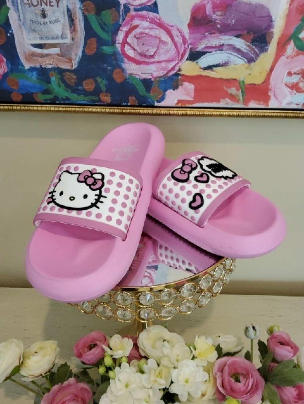 Hello Kitty Pink Slide Sandals Adult SIZE 7